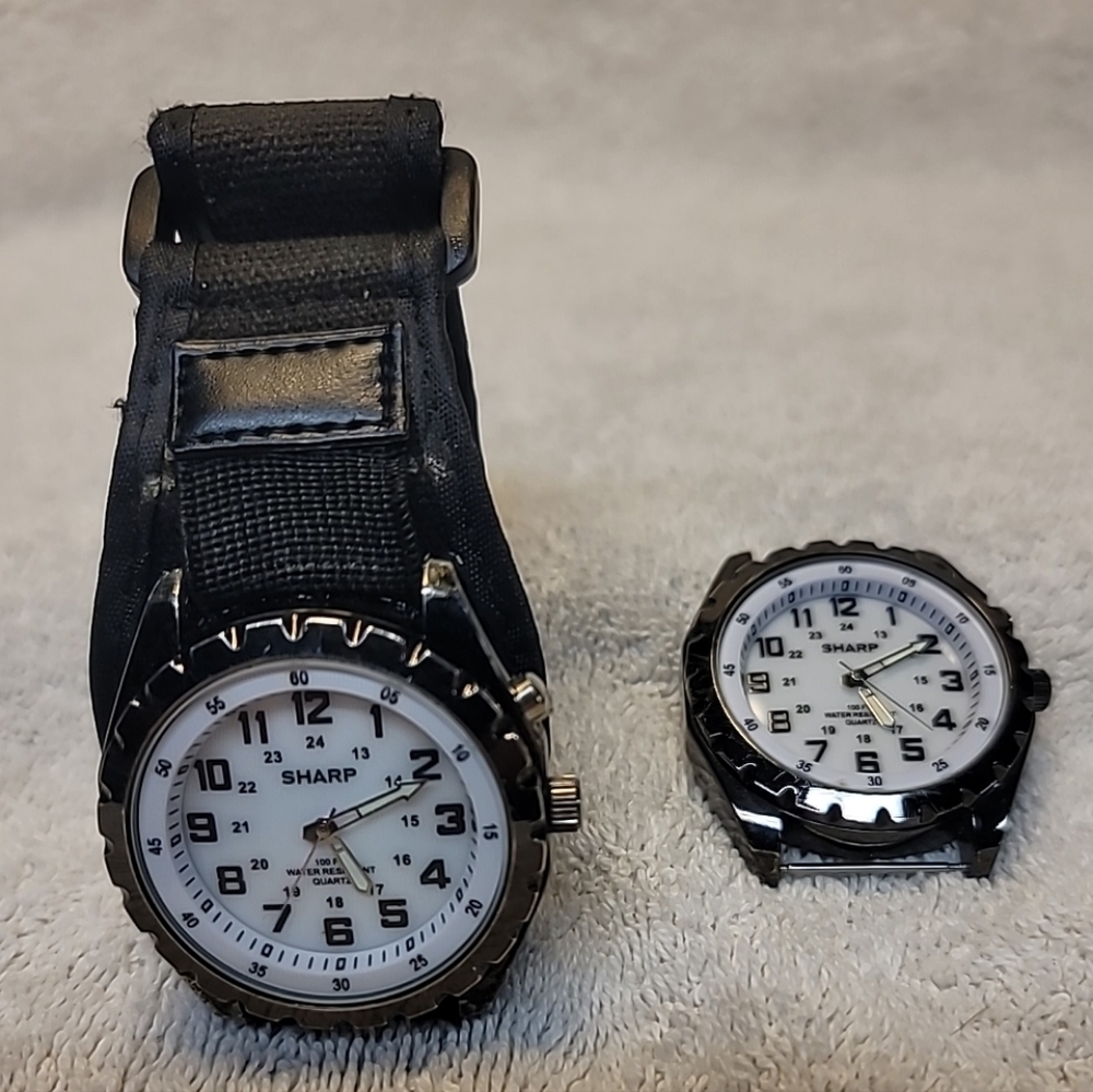 2 SHARP SHP5740 MENS WRIST WATCHES JAPANESE MOVEMENT